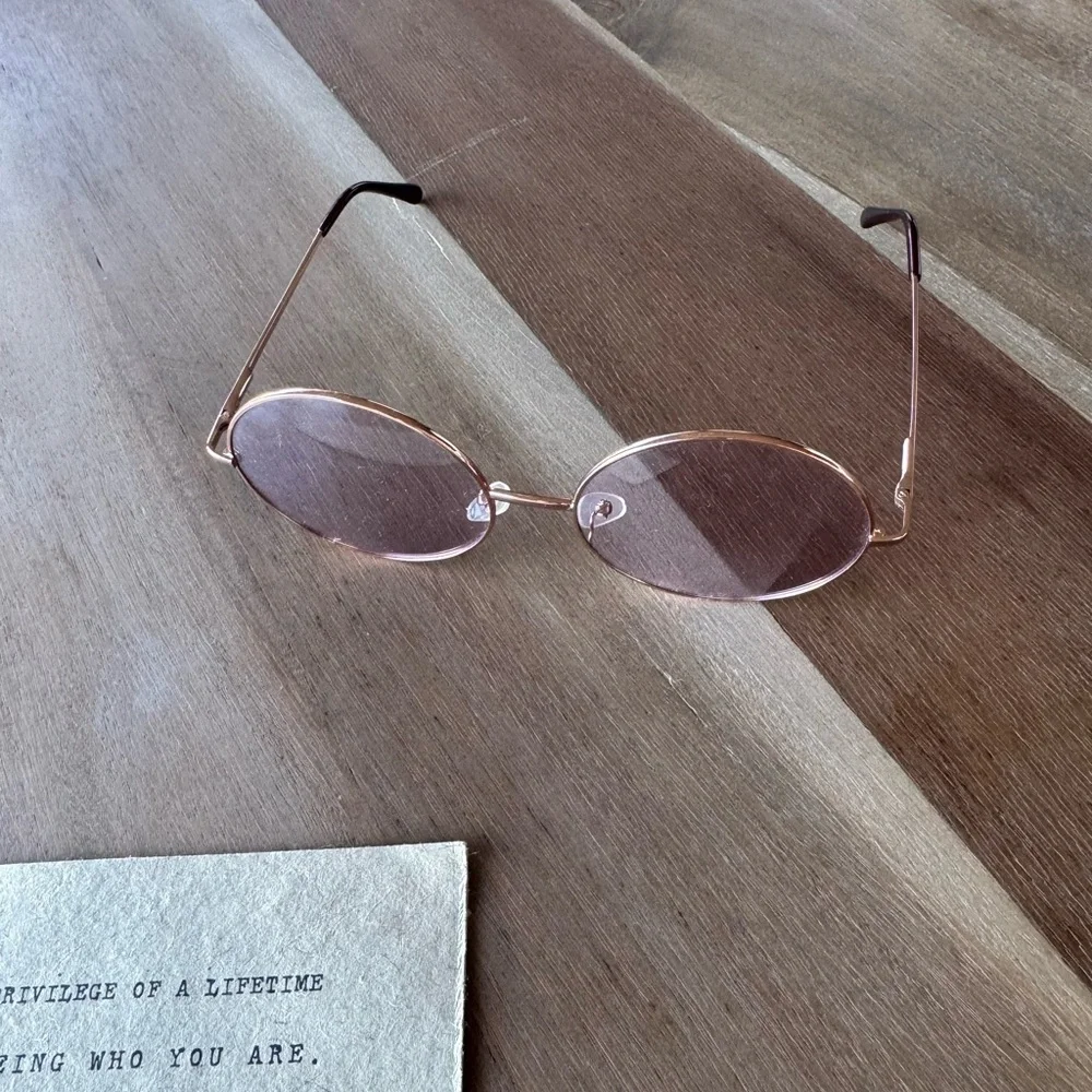 Rose Gold Round Glasses